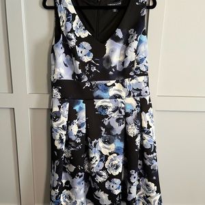 Dark floral sleeveless dress